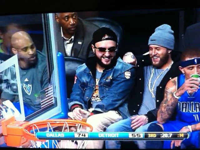 Drunk fans on Mavericks bench Drunk fans on Mavericks bench